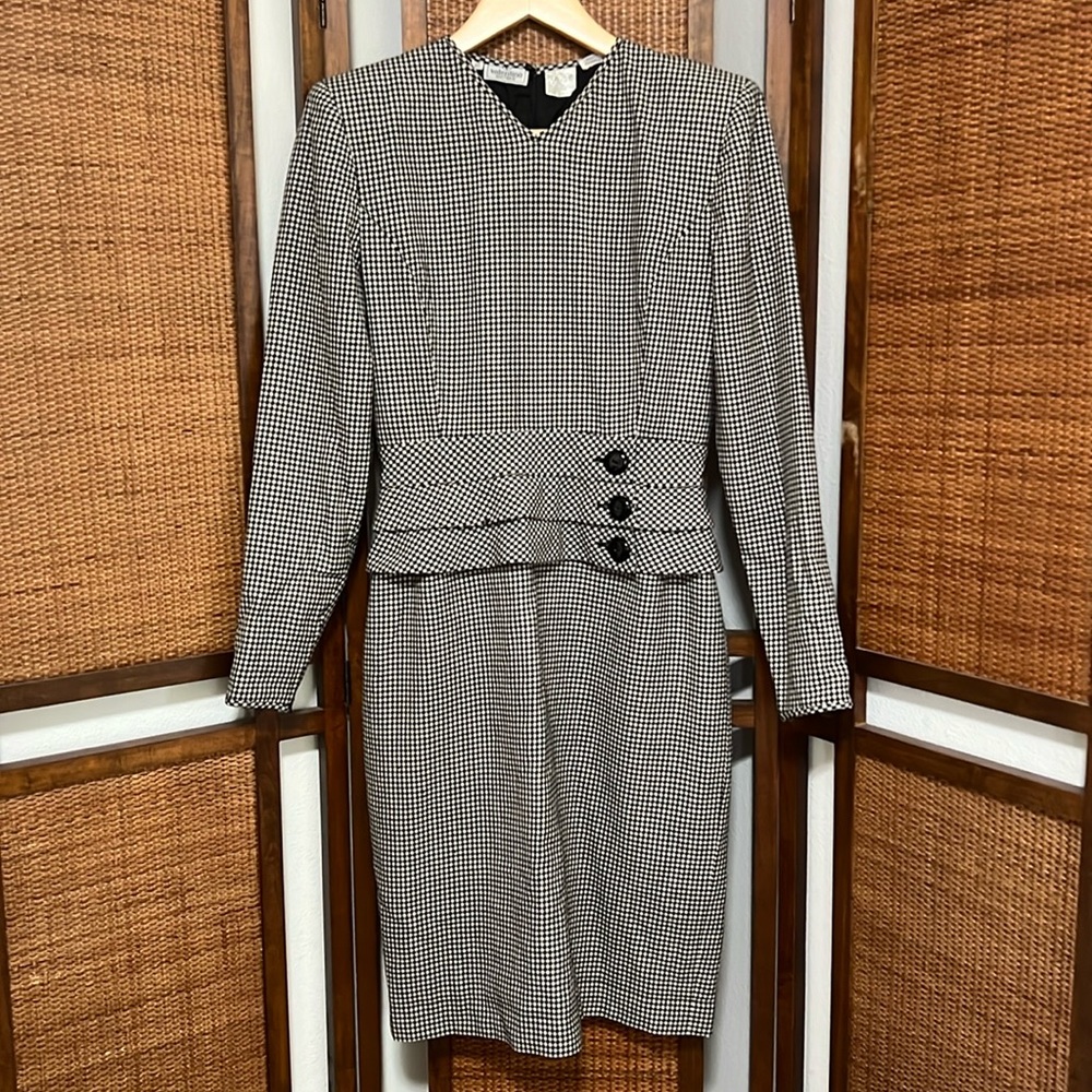 Vintage Valentino checkered dress size 10